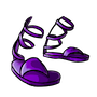 Purple Spiral Sandals